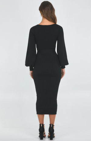 Elle Knit Dress - Black