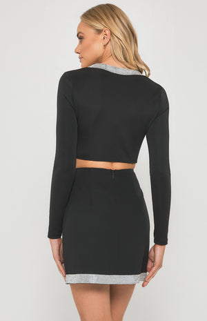 Diamante Trim Set-Winnie and Co-skirt and Top