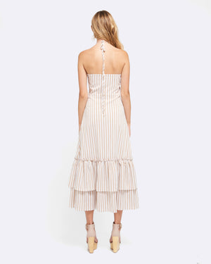 Halter Maxi Dress-MVN the label-Stripped