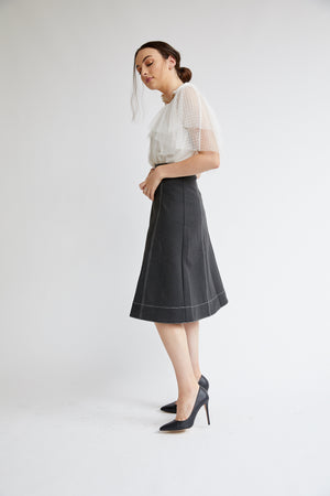 Grey A-Line Skirt-Elliatt-Eternal Skirt