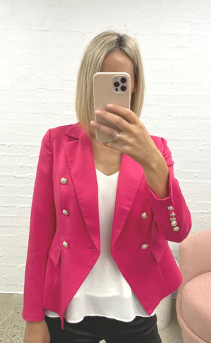 FL Basics-Mac Blazer-Hot Pink