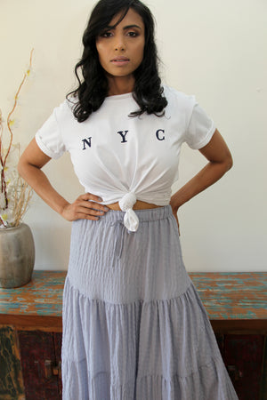 Ladies Maxi Skirt-Tasha Skirt-Blue