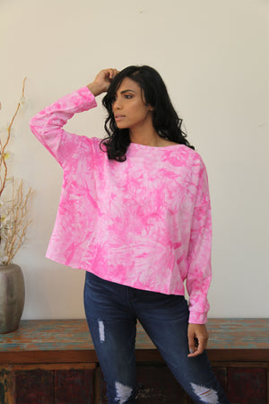 Pink Tie Dye-Love Lilly- Wanderlust Sweat