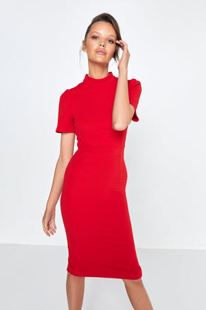 Red Midi Dress-Mossman- A Moment in Time Dress