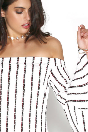 Arrow Off The Shoulder Dress
