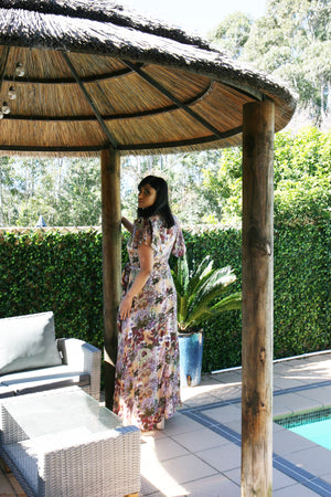 Floral Wrap Dress-Raga-Dear Dahlia Wrap Dress