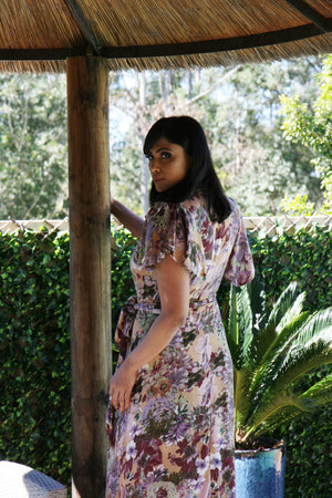 Floral Wrap Dress-Raga-Dear Dahlia Wrap Dress