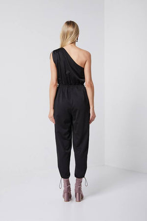 One Shoulder Black Jumpsuit-Elliatt-Backstage Jumpsuit