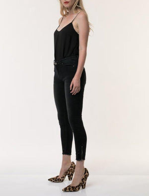 Queen Heart Jeans Black