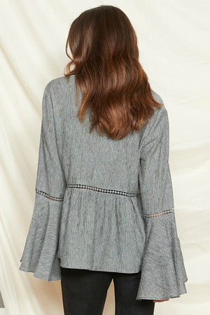 Ladies Grey Top - PS THe LAbel -The Caspian Top