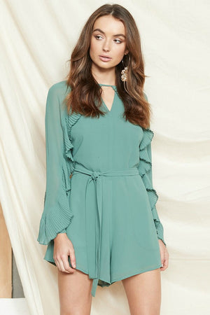 Ladies Playsuit - Sage Green - PS The Label - Celia Playsuit