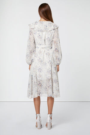 White floral wrap Dress-Elliatt-Chance Dress