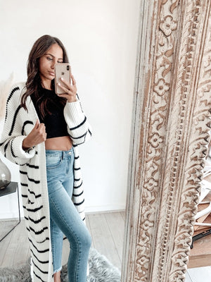 Ladies long Knit Cardigan-Bagira-Chloe Cardigan
