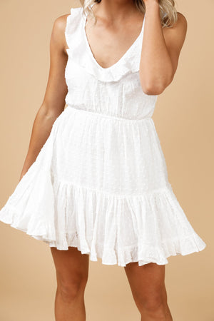 Daisy Says-Dobby-Picnic Dress White