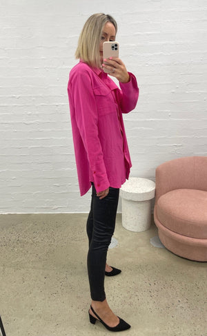 FL Basics-Gracia Shirt-Hot Pink