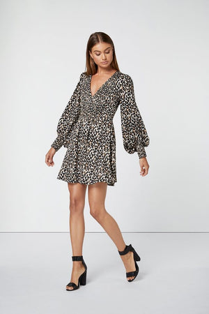Leopard Print Mini Dress-Elliatt-Karma Dress
