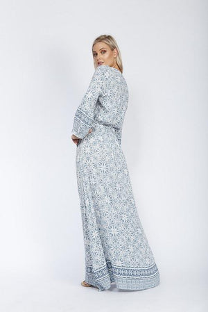 Solito - Ladies Dress -Indio Flower Dawn Dusk Maxi Dress - Boho
