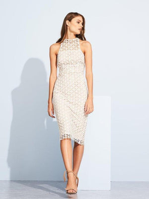Karlie High Neck Lace Dress