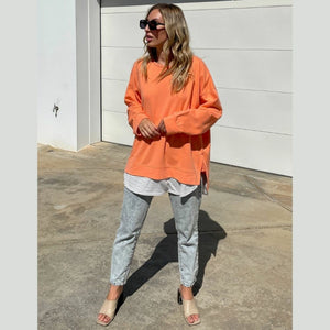 Kiik Luxe-Orange-Charmaine Sweatshirt