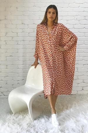 Oversize Shirt Dress-Caro-Kruger Kimono Dress