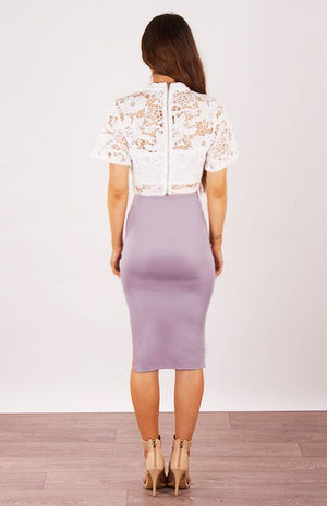 Cassandra High Waisted Midi Skirt