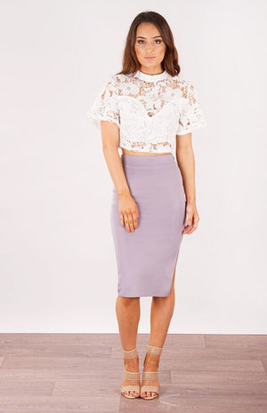 Ajoy Levora Cassandra High Waisted Midi Skirt