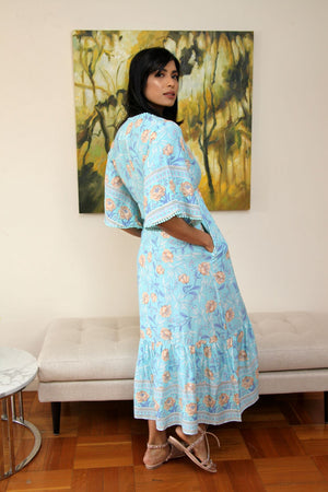 Blue Floral Maxi-Aria-Lily Dress