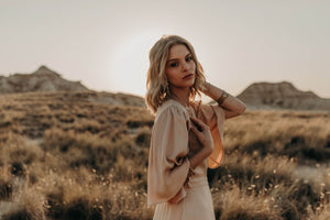 Wrap Dress-Lylou-Alma Dress - Pink Clay