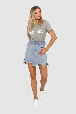 Margot Bucket Skirt-Denim Skirt