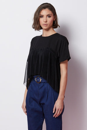 Ladies Tee with Tulle-Elliatt-Poppy Tee