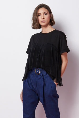 Ladies Tee with Tulle-Elliatt-Poppy Tee