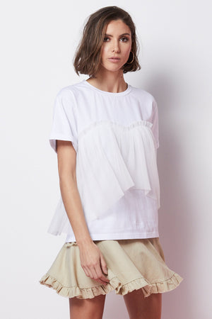 Ladies Tee with Tulle-Elliatt-Poppy Tee