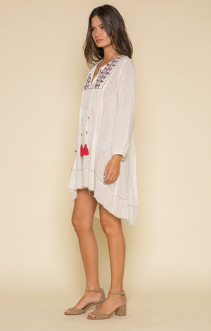 Cream Cotton lrex Dress-Raga-Meet Me in Mumbai Tunic