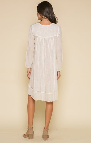 Cream Cotton lrex Dress-Raga-Meet Me in Mumbai Tunic