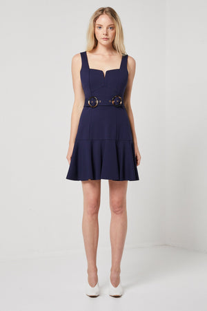 Navy fit and flare Mini-Elliatt-Range Dress
