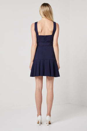 Navy fit and flare Mini-Elliatt-Range Dress