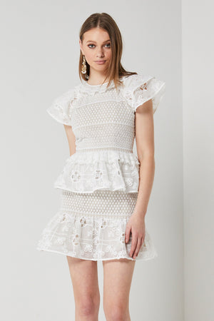 White lace party dress-Elliatt-Savannah Dress
