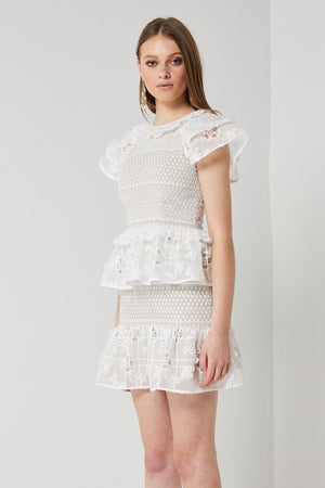 White lace party dress-Elliatt-Savannah Dress