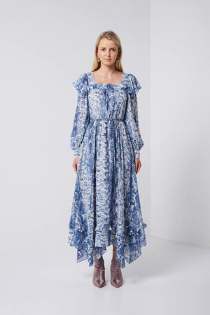 Blue long sleeve maxi-Elliatt-Signature Dress