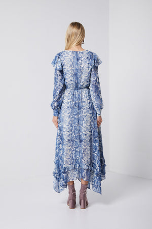 Blue long sleeve maxi-Elliatt-Signature Dress