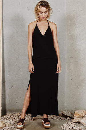 Ladies Dress - Black - August {street} - Too Late Maxi Dress