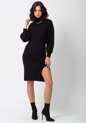 Milano Black Sweater Dress