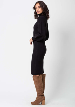 Milano Black Sweater Dress