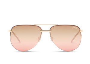 Quay Eyewear The Playa Gold / Brown Pink Fade