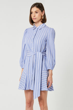 Stripped Blue Cotton dress-Elliatt-Tiramisu Dress