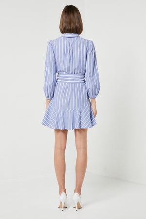 Stripped Blue Cotton dress-Elliatt-Tiramisu Dress