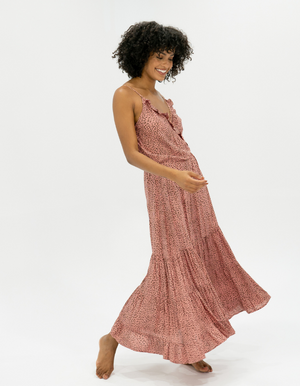 Pink Animal Print Maxi-Caro-Coogee Dress