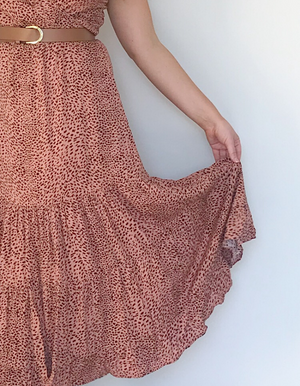 Pink Animal Print Maxi-Caro-Coogee Dress