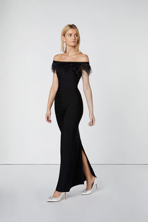 Black Evening Dress-Elliatt-Veil Dress