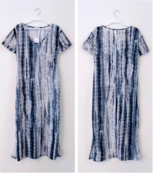 Blue Tie-Dye Dress-Love Lilly-Blue Skies Tee Dress